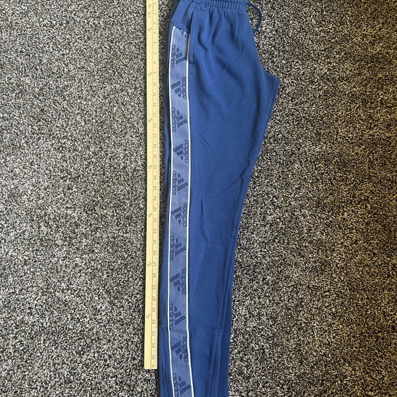 Adidas Blue Sweatpants with Tapered Fit and Side Stripes - Picture 6 of 6